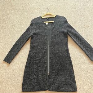 Talbots Brand New Black and White Front - Zippered Knit Dress